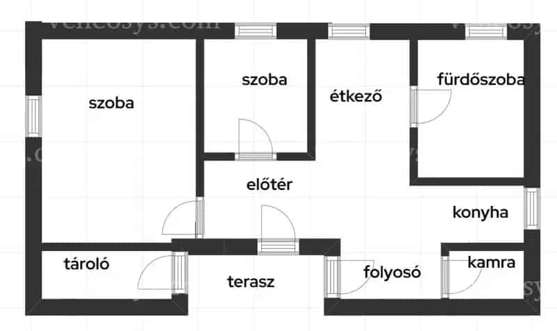 Pákozd 60 nm-es családi ház nagy telekkel eladó