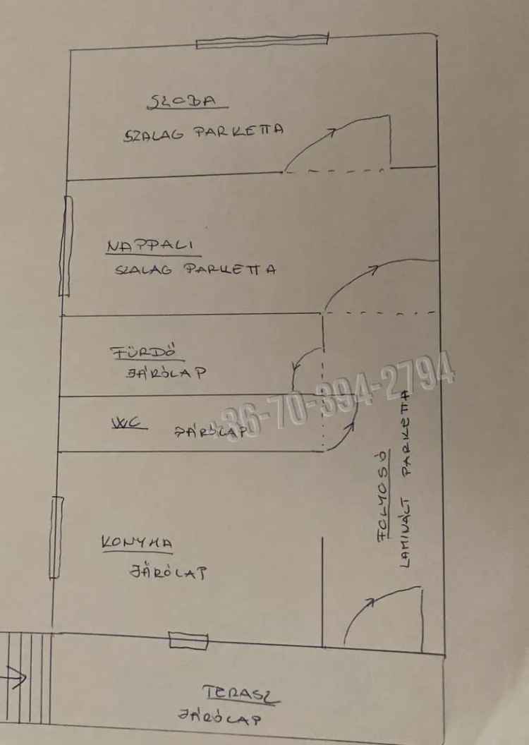 Tata Óváros 79m2-es 2 szobás felújított ház eladó