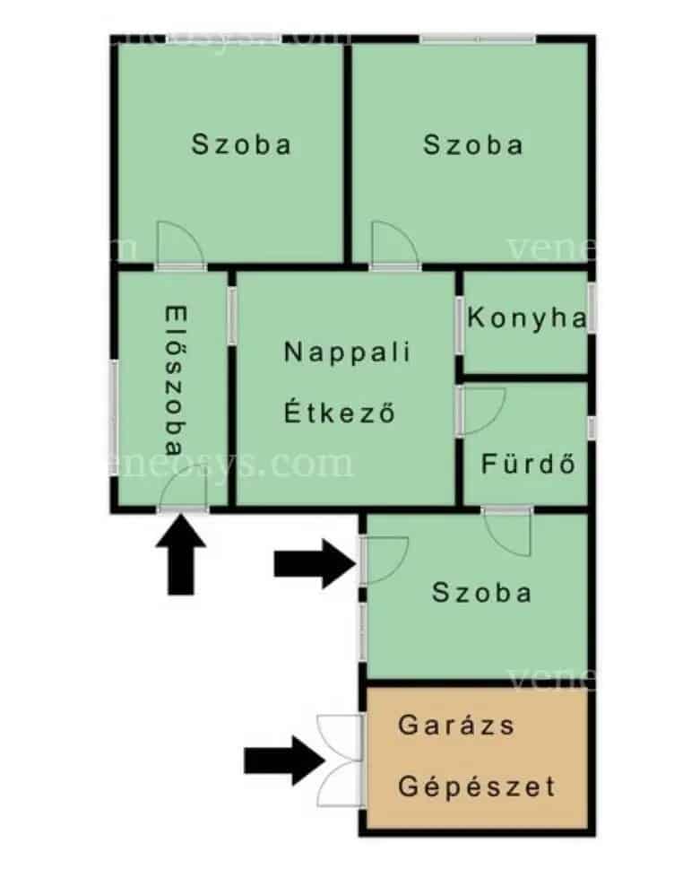 Eladó 80 nm-es 3 szobás családi ház Abaújlakon