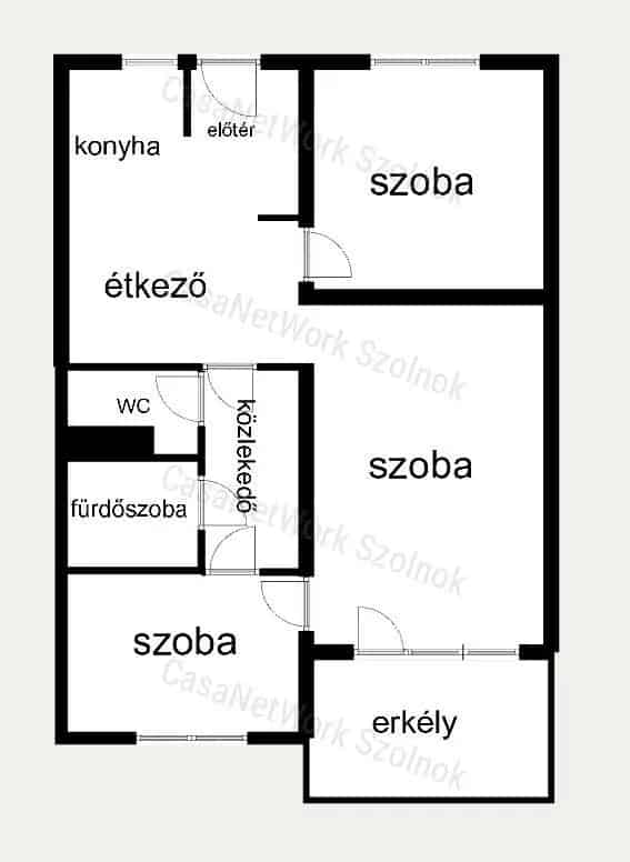 Szolnoki 2 1 szobás felújított lakás eladó a Reptár közelében