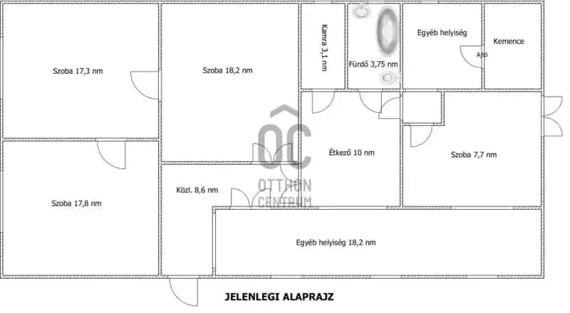 Pusztahencse családi ház eladó felújítandó 120 nm 2600 nm telek