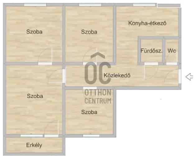 Debrecen István út 84 nm-es 4 szobás erkélyes panel lakás eladó