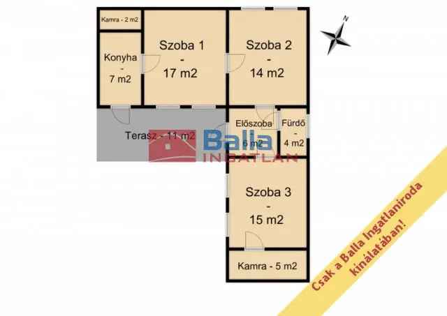 Vác Burgundia 70nm-es családi ház eladó