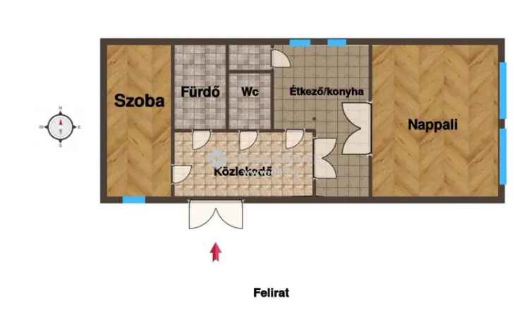 2 szobás polgári lakás eladó Kecskemét belvárosában