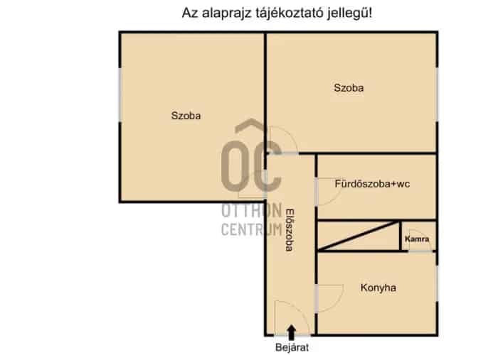 Dunaújvárosi eladó 2 szobás tégla lakás 52nm klímával