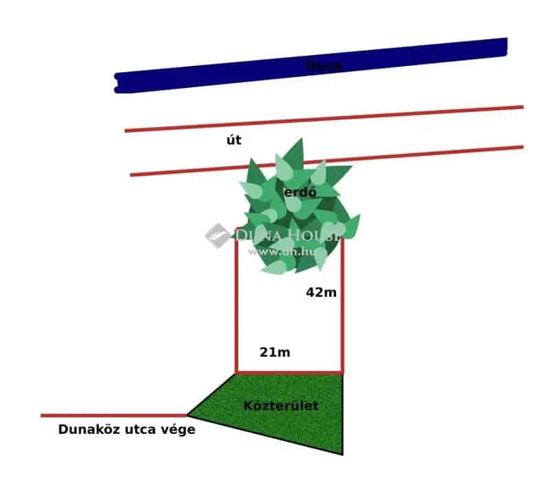 Dunai panorámás építési telek Búbánatvölgy mellett
