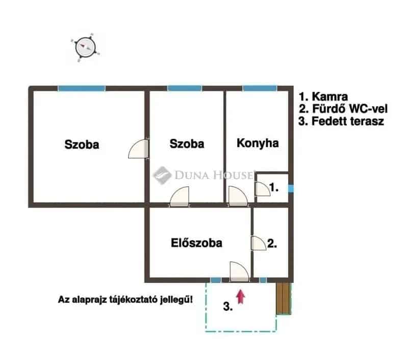 Gyömrői 62 nm-es 2 szobás házrész eladó