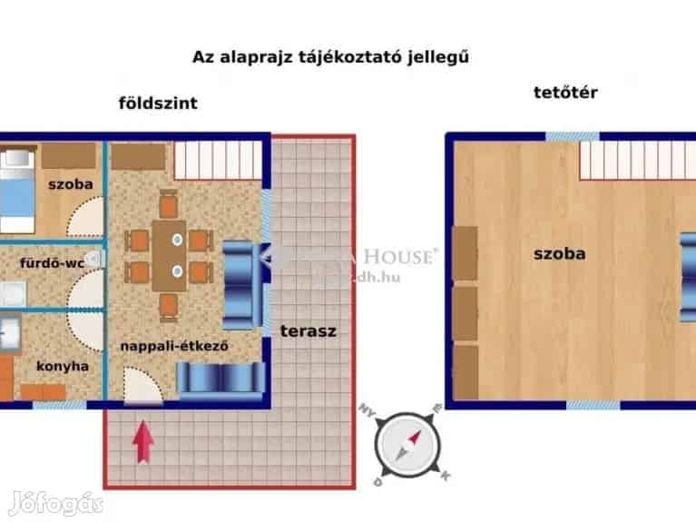 Eladó ház Kincsesbánya Rákhegyen - 64nm-es nyaraló 1205nm-es telken