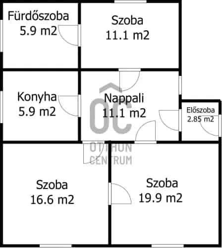 Kurityán családi ház eladó 70 5 nm 3 szoba felújított