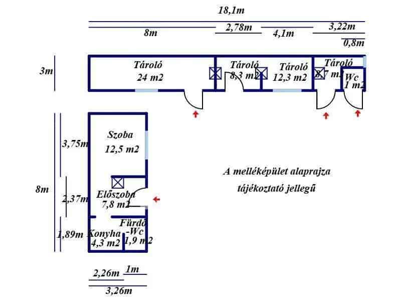 70 m2-es családi ház Lajosmizsén 81 m2-es melléképülettel