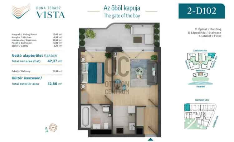 Budapest XIII kerületi eladó újépítésű lakás Duna Terasz Vista