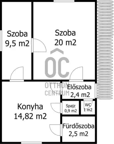 Edelényi eladó lakás 51 nm 2 szoba garázzsal