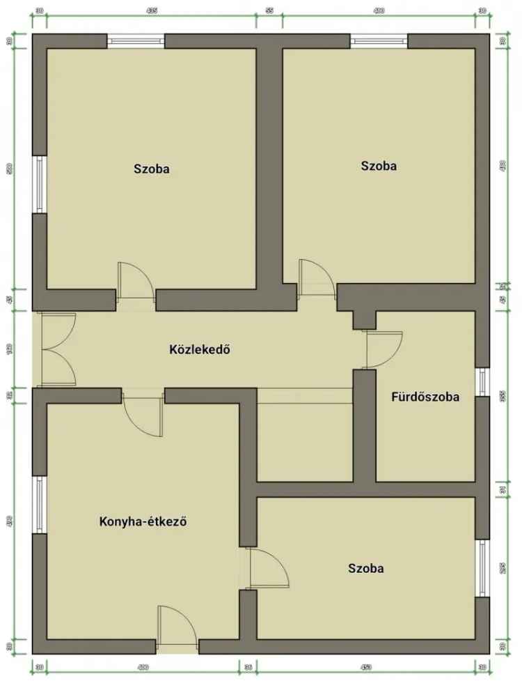 Erdőtelken eladó 95 nm-es 3 szobás családi ház