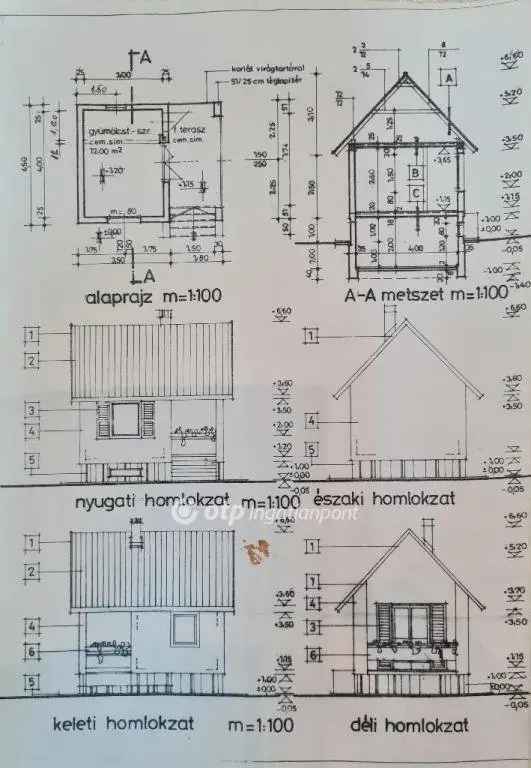 Győr-Pósdomb 34m2-es 2 szintes nyaraló 734m2 telekkel eladó