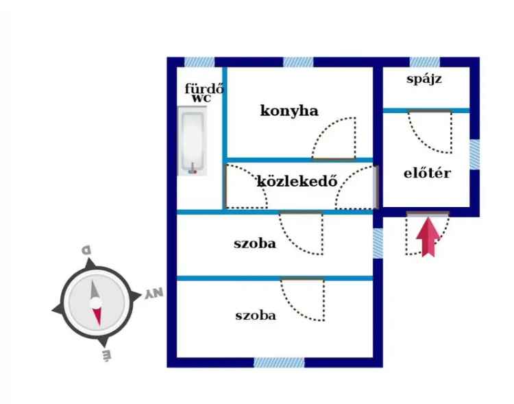 Komló Újtelep Ikerház Eladó 2 Szoba Kerttel