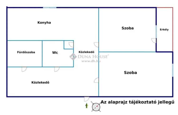 Cegléd Jászberényi út 52 nm-es 2 szobás erkélyes lakás eladó