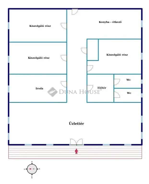 Debrecen Veres Péter kert üzlethelyiség kiadó 170 nm
