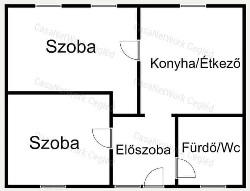 Szolnoki családi ház eladó 44nm 350nm telekkel