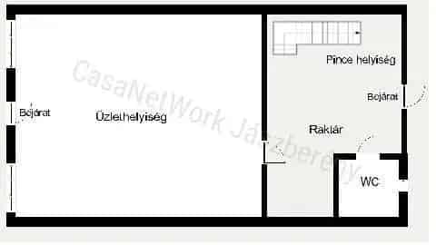 Heves Központjában eladó 72 m2-es Vendéglátó Üzlet
