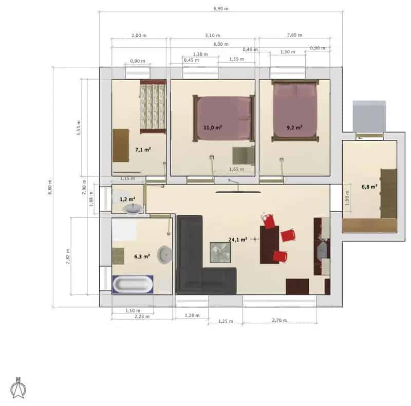 Uj epiteesu csaladhaz Erd 66 m2 775 m2 telekkel