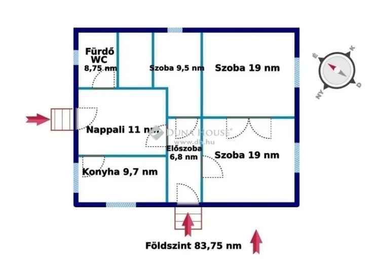 Őrmező 2 szintes családi ház nagy telekkel eladó