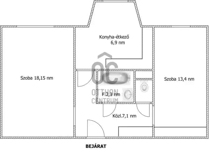 Paksi 52 nm-es 2 szobás Panel Lakás eladó