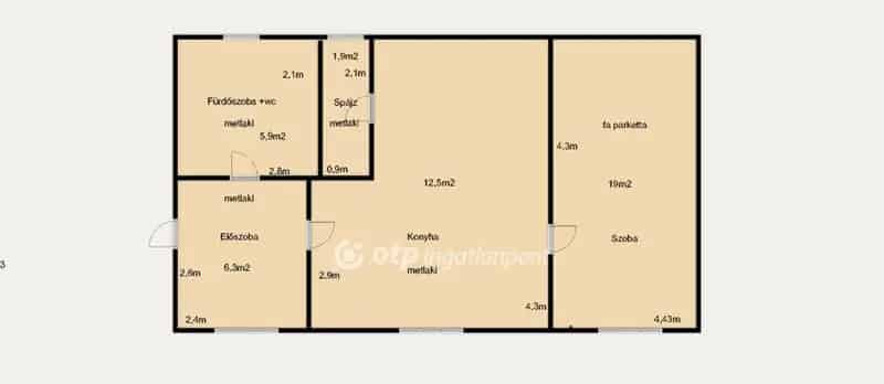 Kaba belvárosában 709m2-es telek 2 épülettel eladó