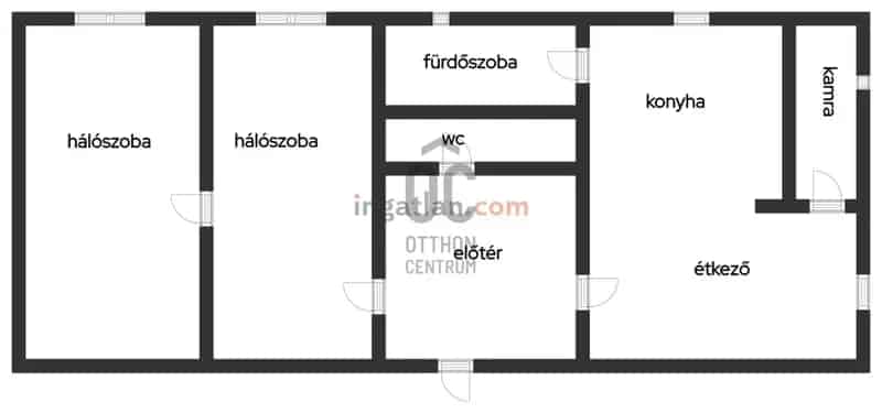 Zákány központi részén eladó felújított tégla lakás