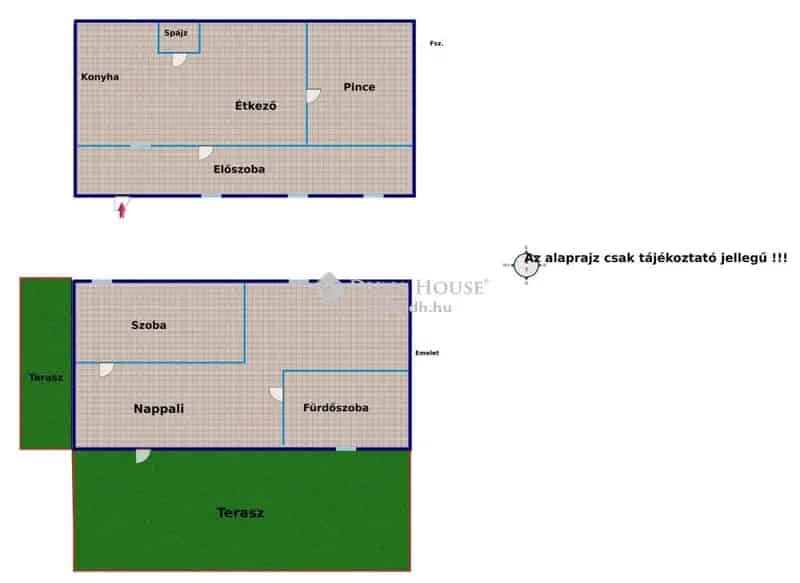 Pilis központi részén eladó 3081 nm-es telkes ház