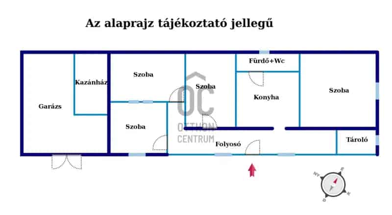 Tési családi ház eladó - 4 szoba, 80 nm, CSOK