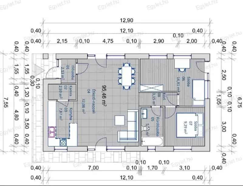 Parádi panorámás családi ház eladó - 80 nm, 3 szoba, hőszivattyú