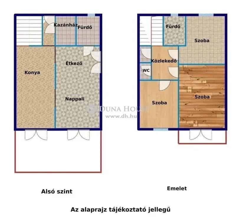 Esztergom Kertváros 3 szobás ikerház fél részben felújított