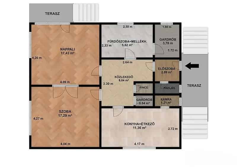 70 m2-es családi ház eladó XVII kerületben