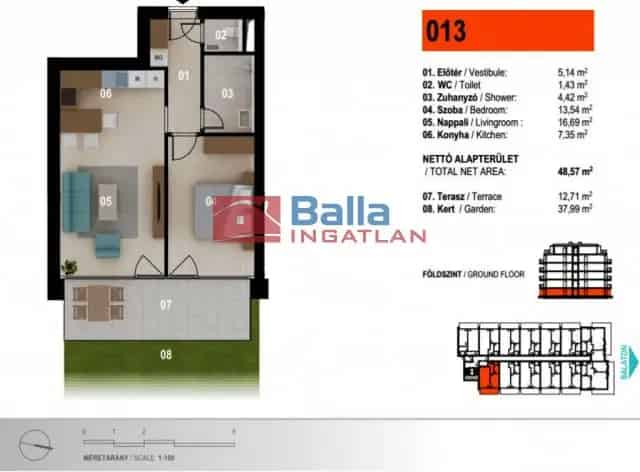 Siófok Ezüstpart Vízparti Lakás Eladó 50m2 2 Szoba