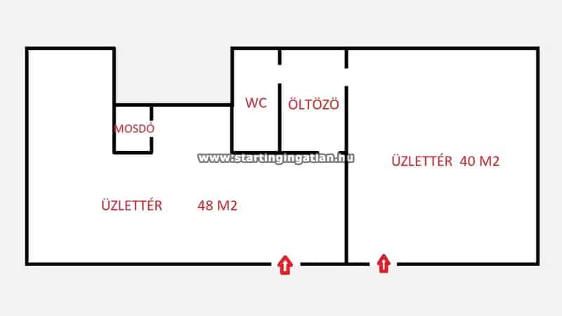 88 m2-es üzlethelyiség eladó Újpesten kiváló befektetésnek