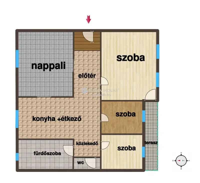 Körmend családi ház eladó felújított 98nm 3 szoba terasz