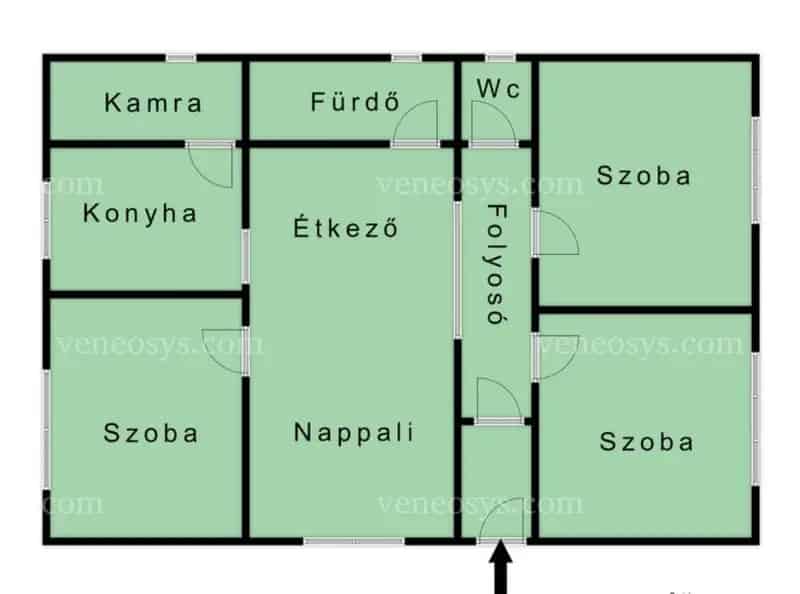Sajószentpéter 118nm 3 szobás családi ház eladó
