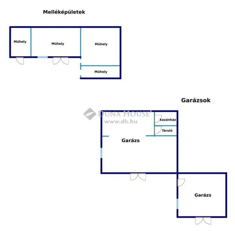 Panorámás családi ház dupla garázzsal és udvari épületekkel