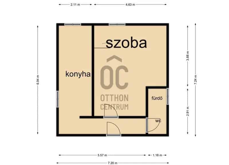 Siófok Belváros 70m2-es Lakás 2 Melléképülettel