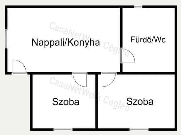 Tápiószelén eladó 60m2-es családi ház 1380m2-es telken