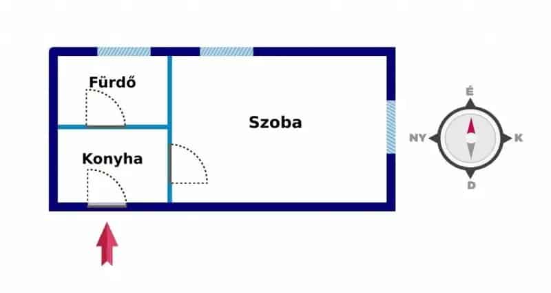 27 nm-es Felújított Tégla Lakás Rákospalotán 2 Autó Beállóval