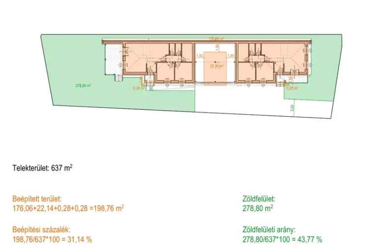 Új építésű családi házak Üllőn - 63 nm - nappali + 2 szoba