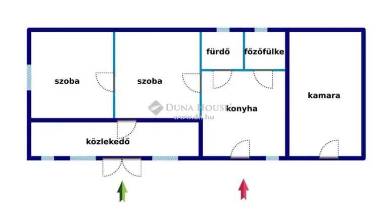 Kaskantyúni családi ház eladó 82 nm 1020 nm telekkel