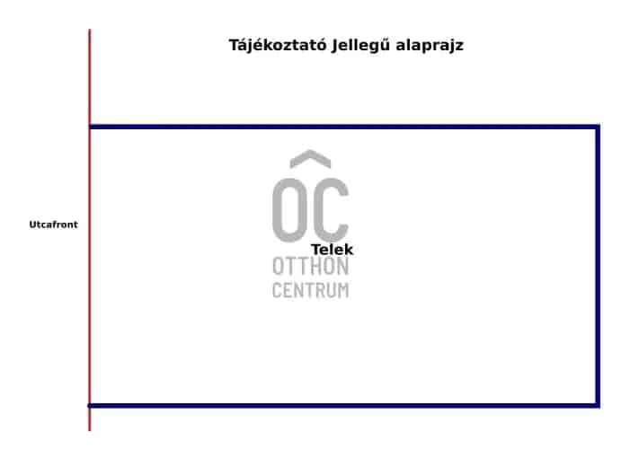Tárnoki építési telek eladó 1001 m2 26m utcafronttal