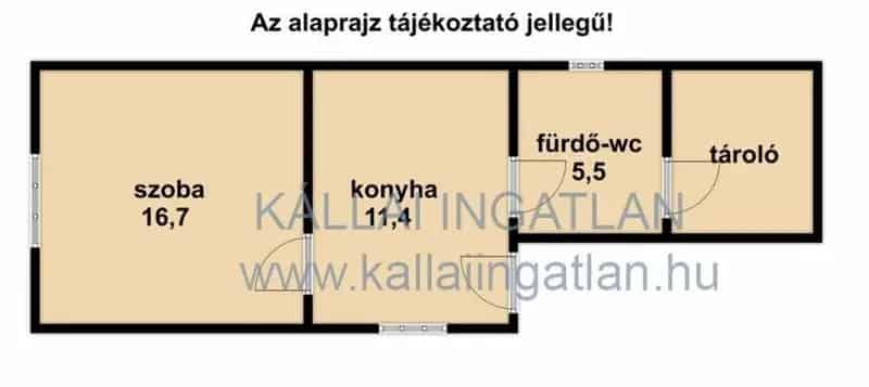 Nyiregyhaza Nagyszallas 34 nm-es 1 szobas Zartkerti Haz Elado