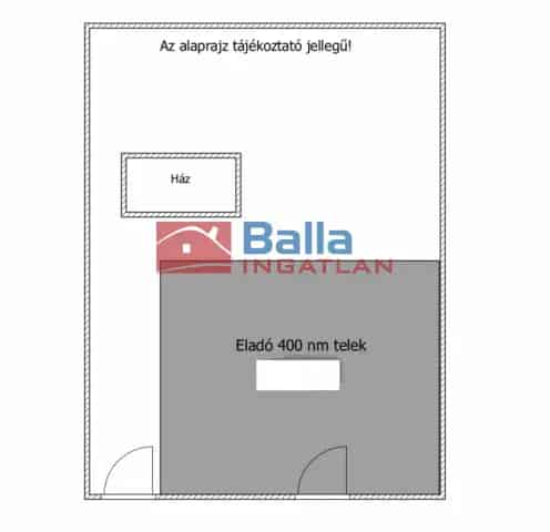 Eladó telek Rákoskerten 400 nm-es 100 nm ház építési lehetőséggel