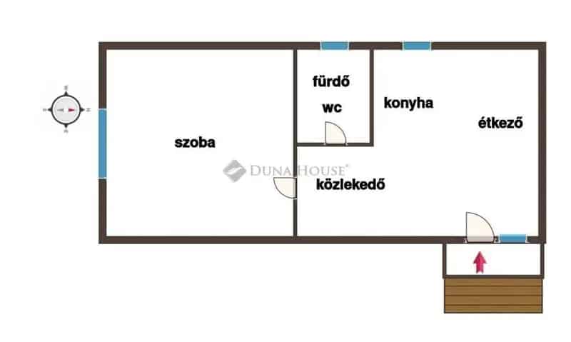 Városföld 37m2-es házrész eladó 730m2 telekkel