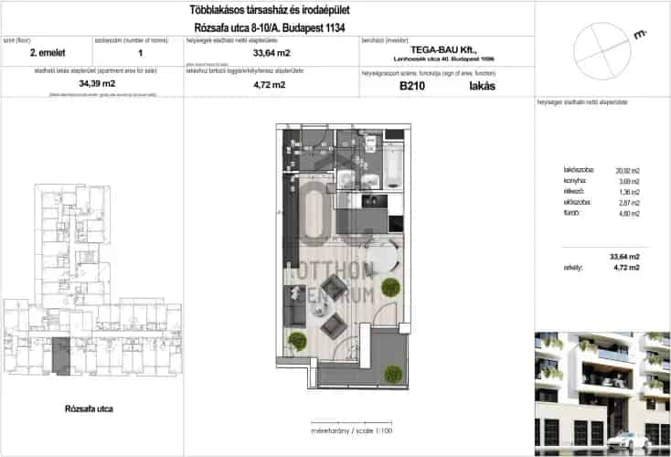 Budapest XIII kerületi eladó új építésű lakás - 34 nm - erkély - okos otthon