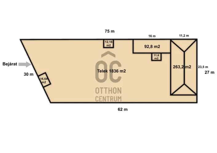 Székesfehérvár Kereskedelmi Ingatlan eladó 1836m2 telekkel