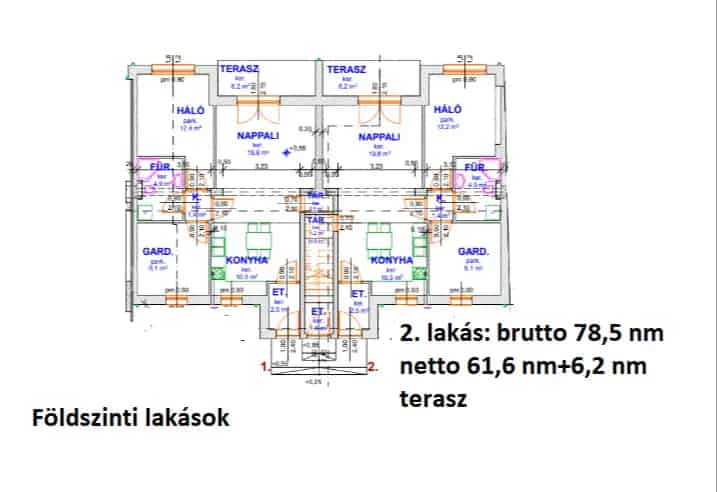 MONOR kiemelt lakóövezetében, 62 nm-es újépítésű, kertkapcsolatos lakás Önre vár!
